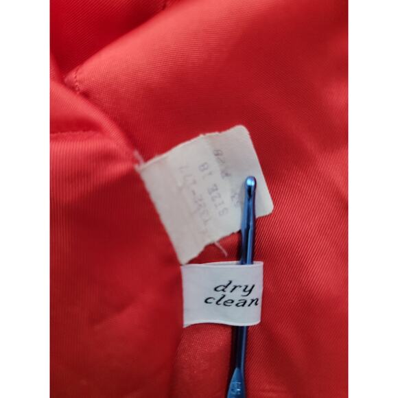 Pendleton Blazer Womens SZ 18 Virgin Wool Red Jacket USA Made Lined Shoulder Pad - Picture 10 of 10